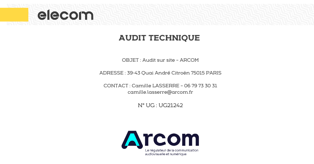 AUDIT ARCOM